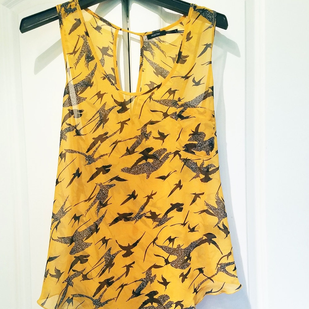 Poetry ~ Yellow and Black ~ Open Back ~ Size Large